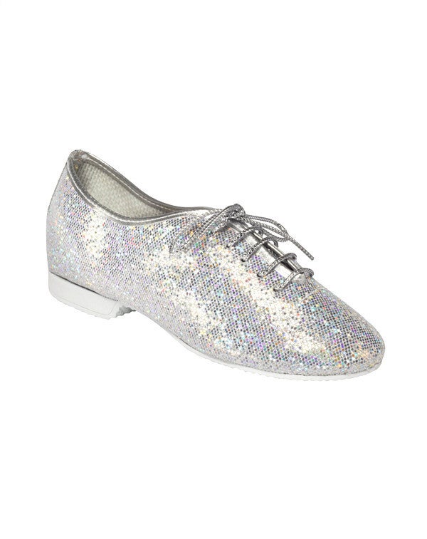 Silver Hologram Full Sole Jazz Shoes Dance Emporium